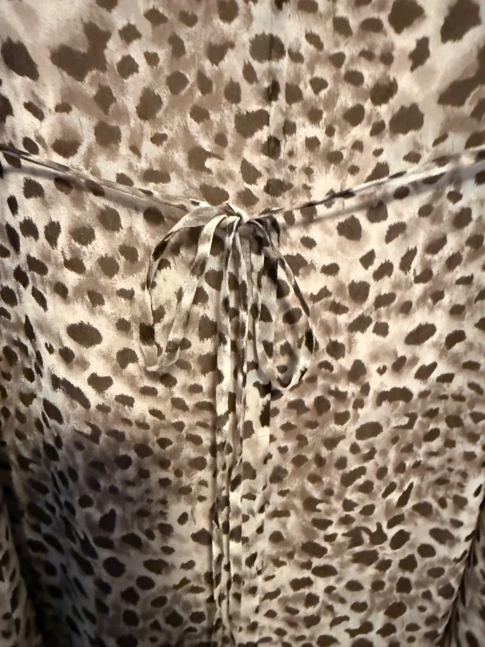 Vintage Robbie Bee 100% Silk Leopard Maxi‎ Dress Size 10